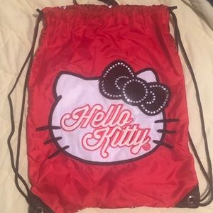 Brand new no tags hello kitty drawstring backpack